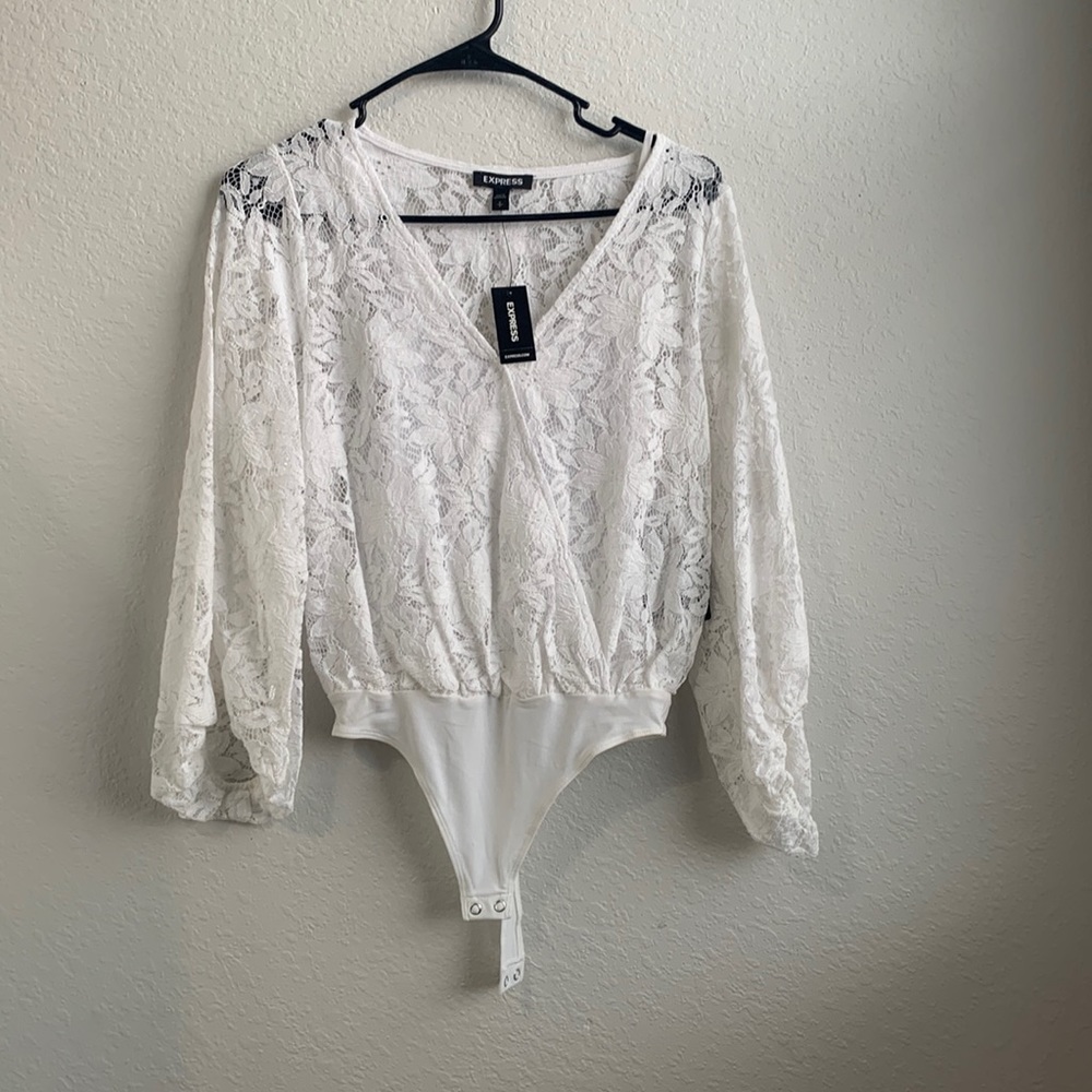 White lace bodysuit